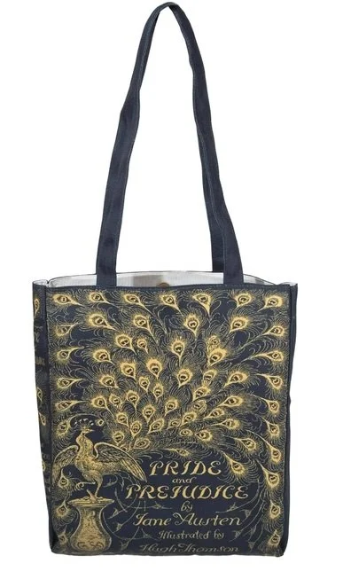 Well Read Book Tote Shoulder Shopper Bag Pride Prejudice Green GatleyGirl
